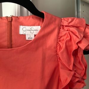 Jessica Simpson coral dress with pockets. Size 2.